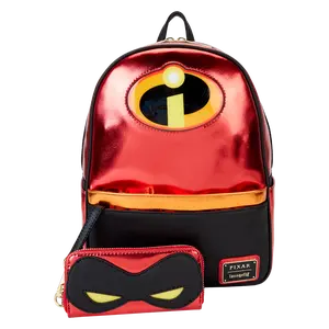 The Incredibles 20th Anniversary Light Up Metallic Cosplay Mini Backpack with Coin Bag