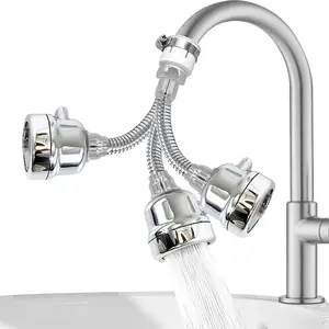 Dr.Pedi Kitchen Faucet Sprayer Attachment 360 °   Rotatable Anti-Splash Water Saving Tap Kitchen Faucet Head Faucet Extender with Universal Adapter Set Kitchen Sink Accessories Tools