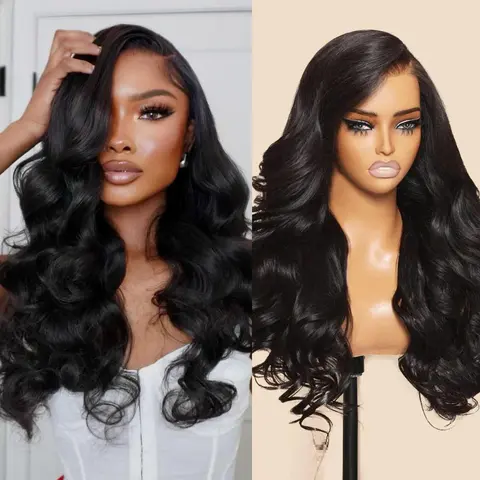 OQ HAIR 13x6 HD Lace Wear Go Glueless Wig Pre-Everything Ear To Ear Natural Hairline Full 220% Density Body Wave Huamn Hair Wigs With Drawstring #tiktokshopstockup #SohoChic