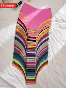 Women's Solid Color / All-Over Print Briefs, Soft Comfy Seamless Panties for Daily Wear, Fashion Breathable Underwear for All Seasons, Panties Collection, Seamless Undergarment