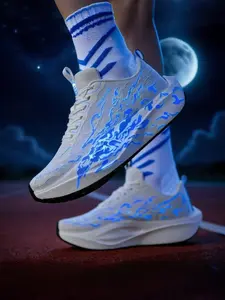 Unisex Luminous Night Running Shoes: Luminous Glow, Breathable Mesh, Lightweight Cushion. For Night Runs/Safe Trips