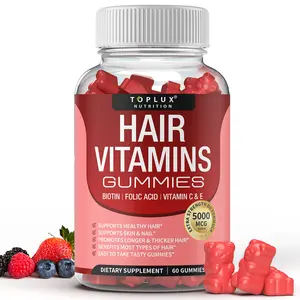 Hair Vitamins Biotin Gummies (5000 mg) Supplement for Hair, Skin & Nails Growth Support