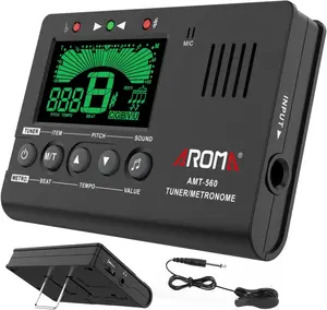 Digital Metronome Tuner Tone Generator,  3 in 1 Musical Tool with Contact Clip-on Microphone for Guitar Bass Violin Ukulele Chromatic Clarinet Flute Trumpet