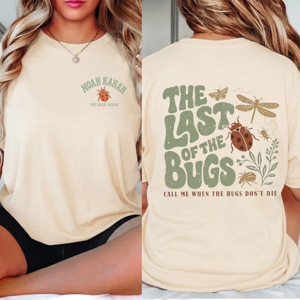 The Last of the Bugs Graphic T-Shirt | Nature Inspired Vintage Tee | Retro Insect Print Shirt | Unisex Cotton Casual Tee