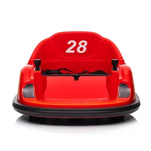 12V Kids Electric Ride On Bumper Car, Toddlers Bumper Car with Remote Control, Baby Bumping Toy with 360 Degree Spin, 3 Speeds, Music, Led Lights, for Boys Girls 1.5+