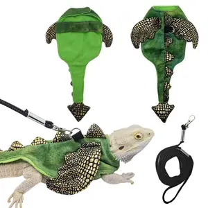 Bearded Dragon Harness Set, Halloween Costume for Bearded Dragons, Reptile Pet, Role Play Dress-Up Gear, Fun Animal Wear