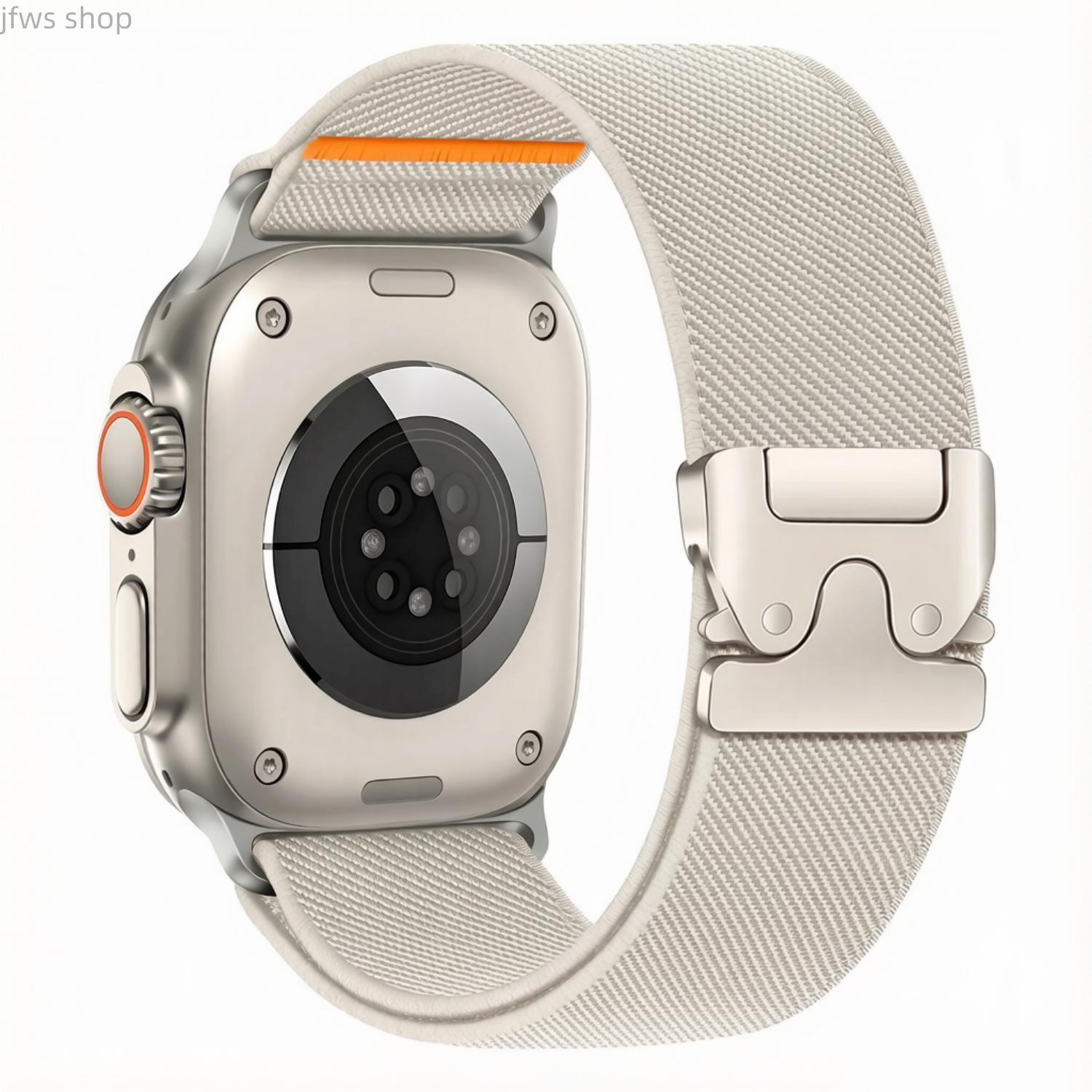 iWatch Band Parachute Buckle Nylon Stretchy Nylon Loop Strap Compatible With Ultra 3 Ultra 2 Ultra 49mm Series 11 10 9 8 7 6 SE 38mm 40mm 41mm 42mm 44mm 45mm 46mm Adjustable Comfortable Durable Lightweight Smartwatch Strap Daily