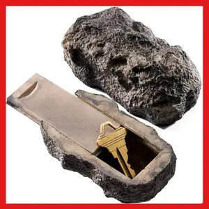 RamPro Hide-a-Spare-Key Fake Rock - Looks & Feels like Real Stone - Safe for Outdoor Garden or Yard, Geocaching (1)