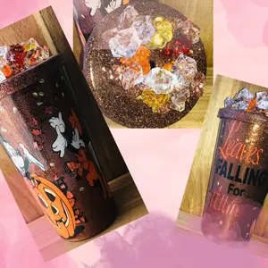 Leaves are Falling Mickey & Minnie Halloween Tumbler