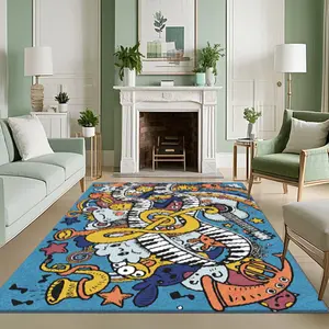 Velvet soft and comfortable patterned printed carpet, suitable for multiple scenarios, available in various sizes, soft and non-shedding, Soft Area Rug