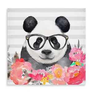 360 Stand Portable Indoor Outdoor Furniture Patio Tablecloth, 58x58 in Panda with Glasses Print, Kids Art Decor for Home & Garden, Portable Tablecloth, Patio Decor