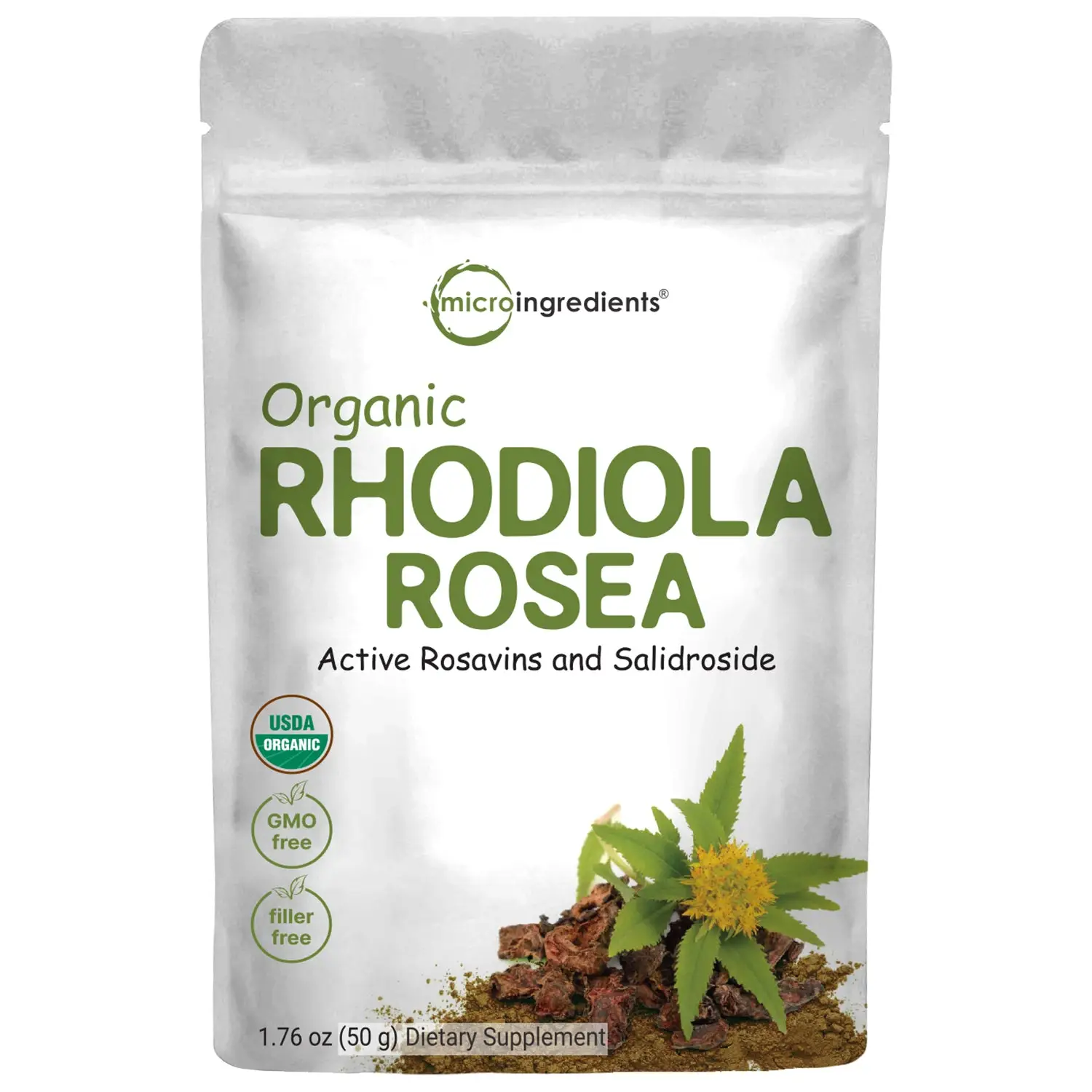 Micro Ingredients Organic Rhodiola Rosea Powder, 50 Grams