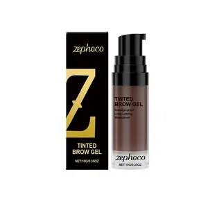 Zephoco Long-Lasting Brow Balm, Tinted Brow Gel, Deep, Natural Look, Clear Brow Shape, Personalized Makeup, Single Item, No Alcohol or Aerosol