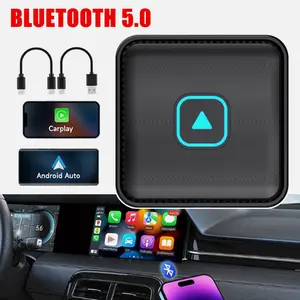 Wireless Carplay AI Box Android Auto Adapter Converter Car Nav Player with Bluetooth 5.0 & 5.8GHz WIFI for Smooth Connectivity and Easy Setup