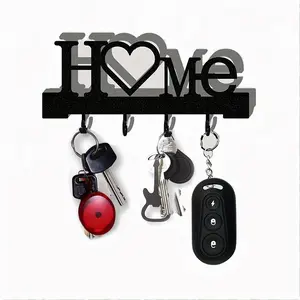 Wall-Mounted Key Holder Organizer with Hooks, Home Decor for Entryway Storage, Small Hanging Accessory for Rvs and Homes