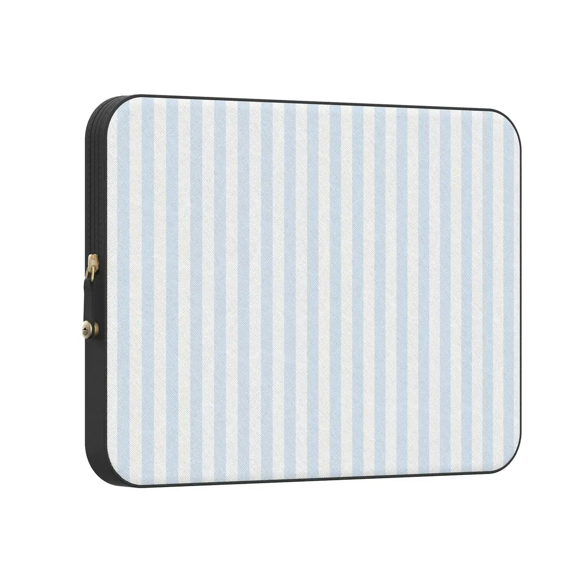 Casely PU Leather MacBook Laptop Sleeve Case - Sunday Best Blue Pinstripe Design with Magnetic Snap-Lock Zipper, Manufacturer Warrenty