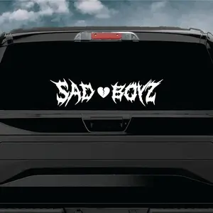 Sad Boyz v9 Car Decal Truck Bumper Sticker Window Windshield Banner JDM Vinyl Men
