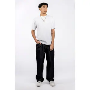 Jitana Men's Raw 5 Pocket Baggy Fit Denim Jeans - 100% Ethically Sourced Cotton - Machine Washable