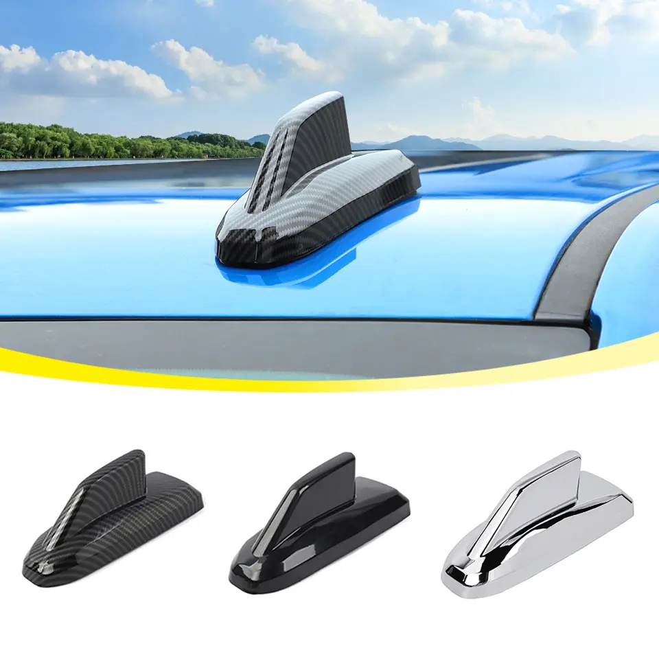 For 2019+ Chevy Silverado/GMC Sierra/Tahoe/Suburban Antenna Cover Trim Frame Exterior Car Accessories Installation Decoration Adhesive carbon fiber Polyurethane Permanent Laser Cut Uv Fitment, Truck Accessories