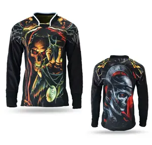 Galaxy High Quality Paintball Long Sleeve Padded Lightweight Jersey Black - 1006