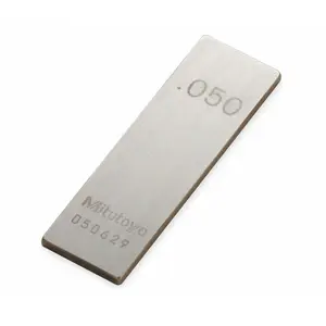 Mitutoyo 611105-531 Rectangular Steel Gage Block - 0.05 in., ASME Grade 0, Steel Material