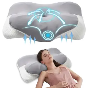 Sleep Cervical Pillow - Adjustable Ergonomic Memory Foam Neck Pillow with Breathable 4-Zone Design, Orthopedic Bedding for Side & Back Sleepers Shoulder Relief