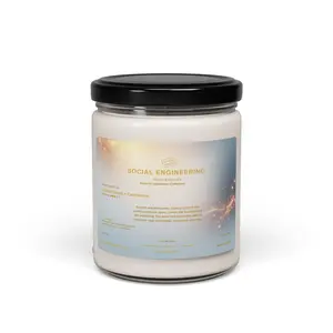 Social Engineering Candle - Coconut Cream & Cardamom Scented Soy Candle for Security Professionals | Hand-Poured 9oz | Human Exploit Kit