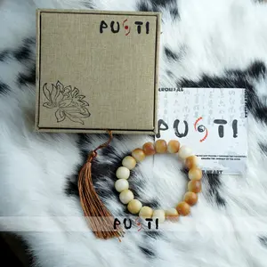 PUTI Hand Made Bodhi Bracelet in Natural Charcoal Gold Color, Suitable for Matching Clothing, Attracting Wealth, Helping Luck and Relieve Stress.{PT06}