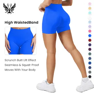 YIZHEN Women's High-Waisted Scrunch Butt Lift Seamless Workout Shorts, Tummy-Control Compression, Stretchy Breathable Fabric, Ideal for Gym, Yoga, Casual Activewear