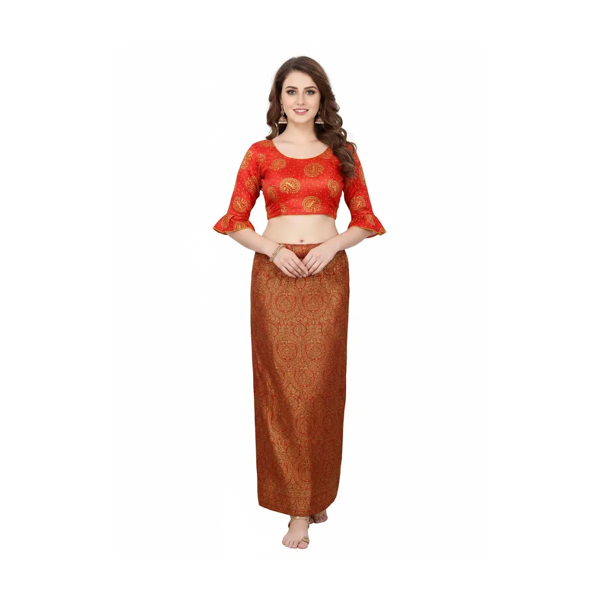 #HC-809 Bandhani Print Readymade Saree Blouse