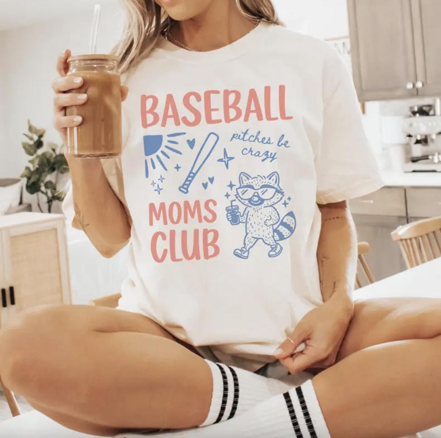 Comfort Colors Baseball Moms Club Shirt, Baseball Mom Shirt, Game Day Tee, Funny Pitches Be Crazy Shirt, Sports Mom Club Gift, Cute Graphic Tee, Mothers Day Gift