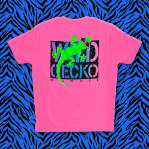 1990 Wild Gecko - Heather Neon Pink Punch