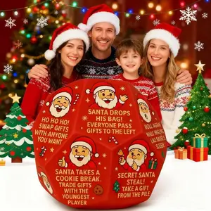 Santa Claus Gift Exchange Dice Toy - 12-Sided Christmas Party Toy Game with Festive Design, 3x3x3 Inch Plastic Dice, Suitable for Children Aged 8 and Above, Family Entertainment, Christmas Holiday Gift for Children and Adults, Christmas Party