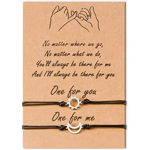 Distance Attraction Matching Charm Couples Relationship Bracelets, Handcuff Dinosaur Love Lock Morse Code Heart Sun Moon Bracelet for  Friends Lovers Family Women Men Teen  , Mother Daughter Partner Boyfriend Girlfriend Anniversary Valentine's Day Gift