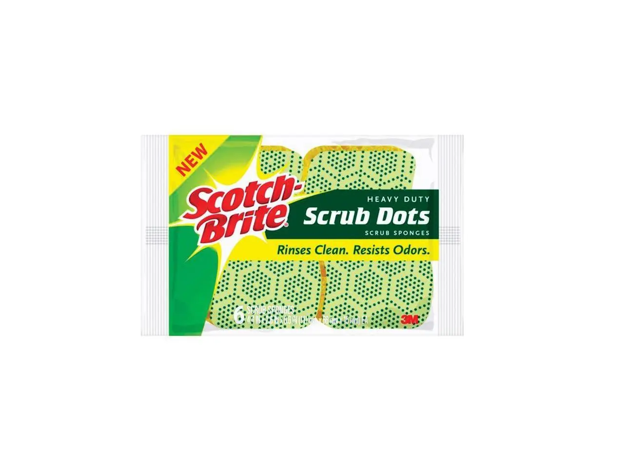 Scotch-Brite 30306-4 Scrub Dots Heavy Duty Scrub Sponge, Fiber Scotch-Brite 30306-4 Scrub Dots Heavy Duty Scrub Sponge, Fiber