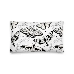 Midnight Butterfly &amp; Moth Pillow