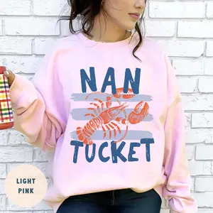 Nantucket Lobster Sweatshirt, Coastal Aesthetic , Seaside Ocean Shirt, Fisherman Oceancore Shirt, Cape Cod Shirt, East Coast Summer Crewneck Womenswear