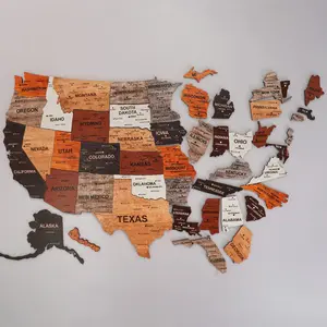 Crossborder USA Wooden Map Puzzle Home Decor