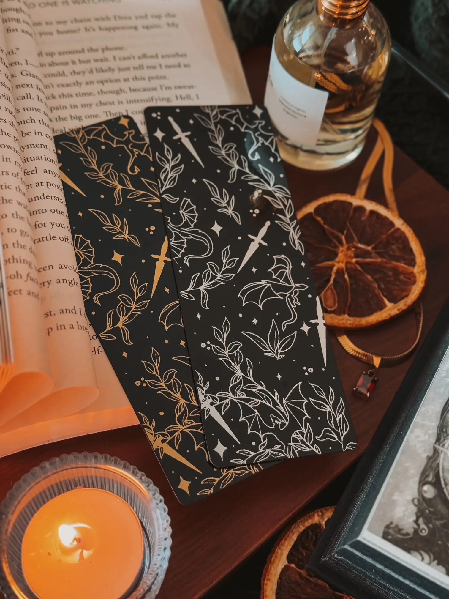 Fantasy Dragon Foil Bookmark - Handcrafted Cardstock with High Quality Permanent Laminate, Approximately 2 x 6 Inches, Double-Sided Design