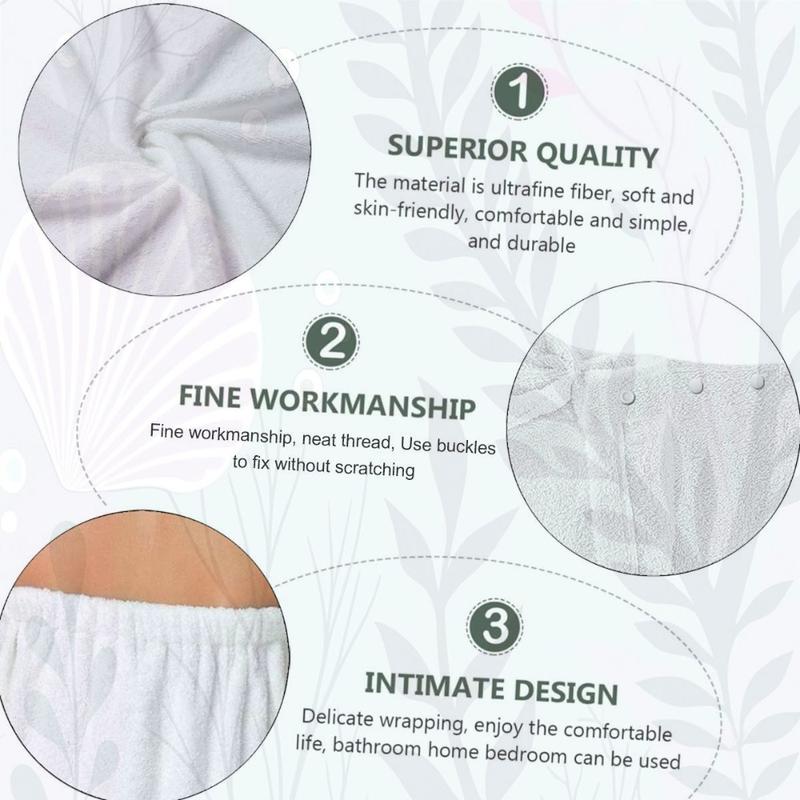 2pcTurquoise Strapless Towel Wrap for Women with Dark Blue Leaf Pattern and Matching Head Wrap Post-Bath Perfect for Spa, Pool, Beach, and Travel Adjustable Shower Wrap Towel with Home Hotel Bath Towel Nightgown for Sauna Beach Pool Gym Travel