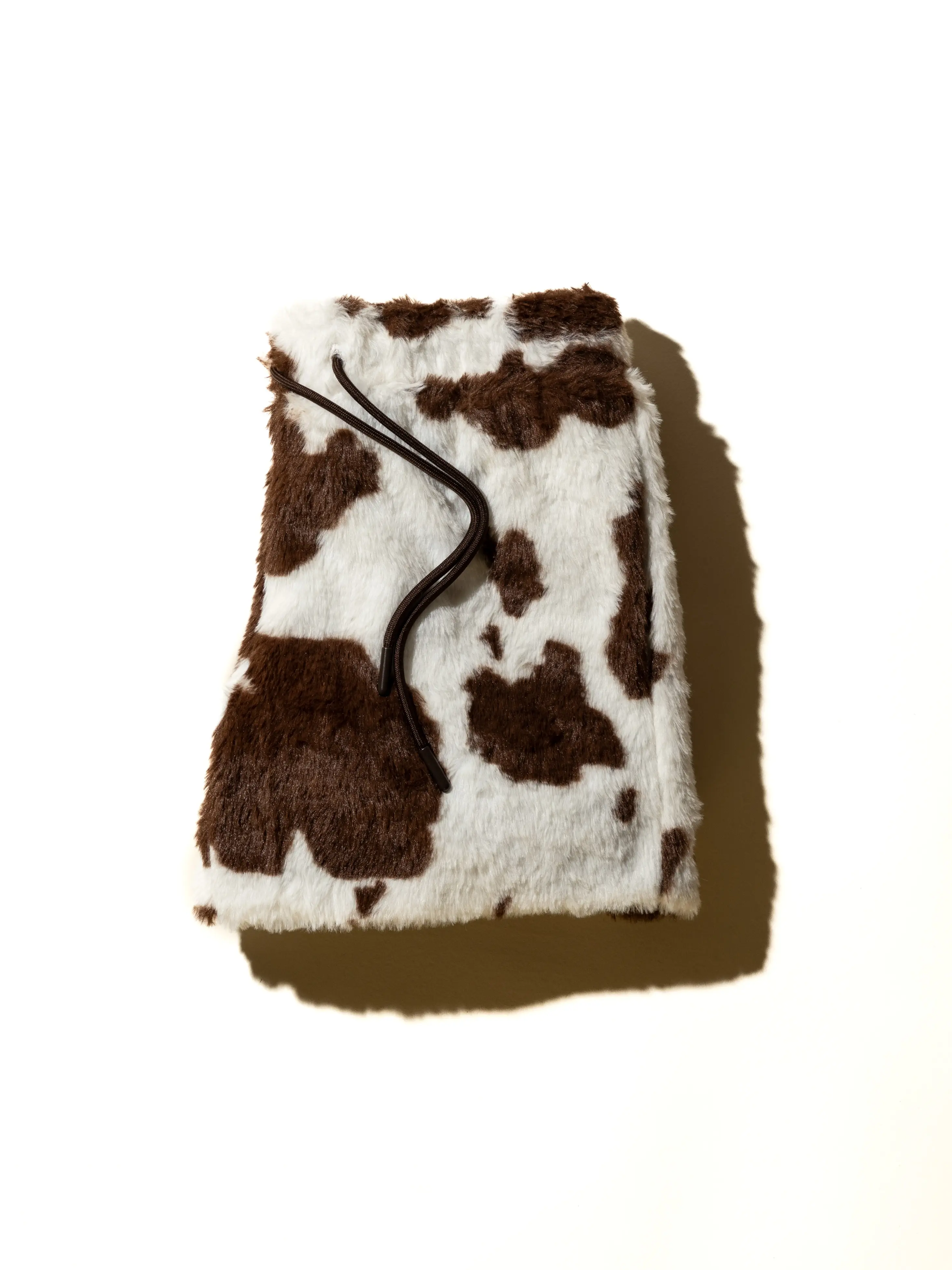 tricki | Cow Print Fur Shorts - Fluffy, Cozy, Minky, Fitted, Fuzzy