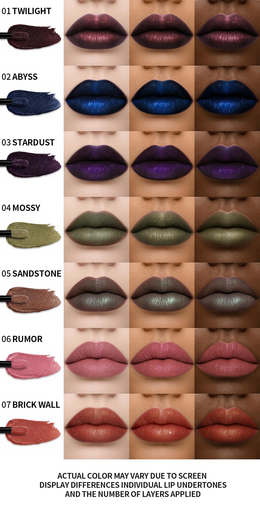 uCoolMe Matte Glitter Flip Mud, Color-Changing Velvet Lip Cream, High Pigment Waterproof Lip Tint, Soft Matte to Sparkling Finish, Long Lasting Moisturizing Lip Makeup, Gothic Bold Shades#tiktokshopbacktoschool
