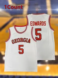 Men's #5 Embroidery Basketball Jersey, Loose Casual Breathable Sweat-absorbing Basketball Vest, Basketball Jerseys for Outdoor Sports, Men's Sportswear, Home Jersey