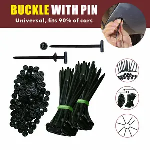 Nylon Cable Tie Buckle Kit PA66Windproof Tensile Strength: 50kg &Anti-Corrosion for Car/Home/industrial CableManagement-40°C-130°C Extreme Proof,Lifetime Supply Pack (100pcs)TTVFathersDayGift daily repair Universal bundle