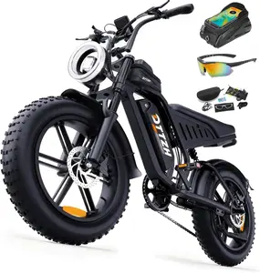【DTTZH】F6 Electric ebike | Peak Power 1500W | Full Suspension | 33 MPH Top Speed | Range 60-80 Miles | 48V 15Ah Removable Battery | 2-Seater Design | LED Headlights | 20-Inch All-Terrain Fat Tires | NFC & Password Unlock | UL 2849 Certified ebike