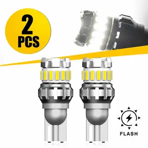 Flash 2Pcs AUXITO 912 921 T15 LED Strobe Flashing backup reverse light Parking Warning Bulbs