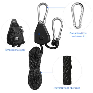 Lifting rope, rope tightener, tent elastic rope, camping plastic pulley, tent rope canopy extension windbreak rope Portable Picnic Tool