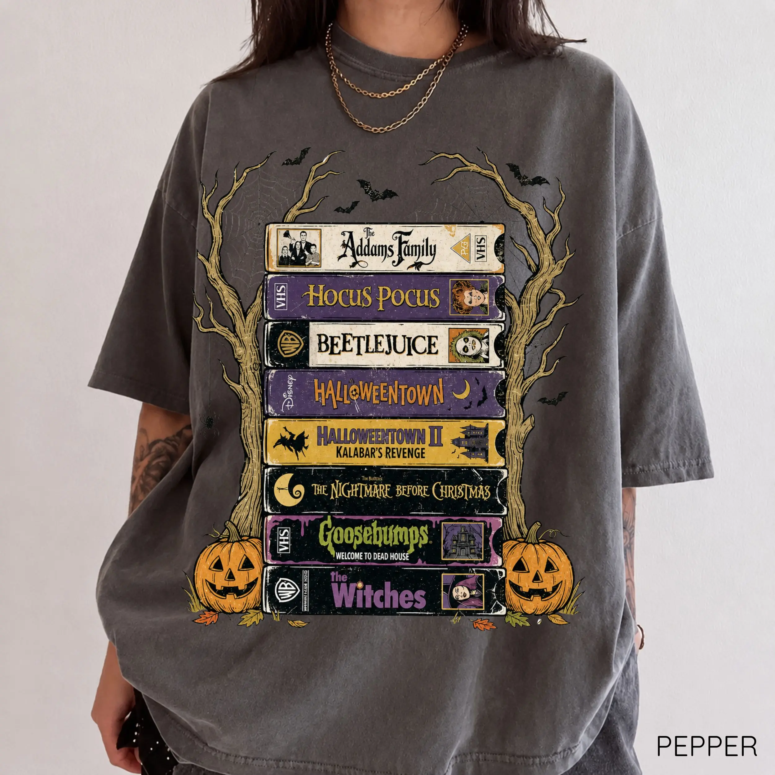Comfort Colors Vintage Halloween VHS T-Shirt, Retro Spooky Season Shirt, Halloween Tee, Funny Horror Books Tee, Scary Halloween Shirt, Cotton Fabric