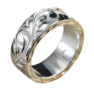 ring  flower lotus Electroplated Alloy Leaf Design Fashion Jewelry Travel Souvenir 8g Simple Relief Vine Women's Ring Stylish Trendy Nature Inspired
