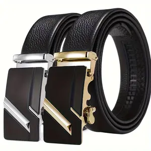 Men's high quality soft leather Korean style slim fit new versatile belt middle-aged youth belt sleeve business belt Buckles